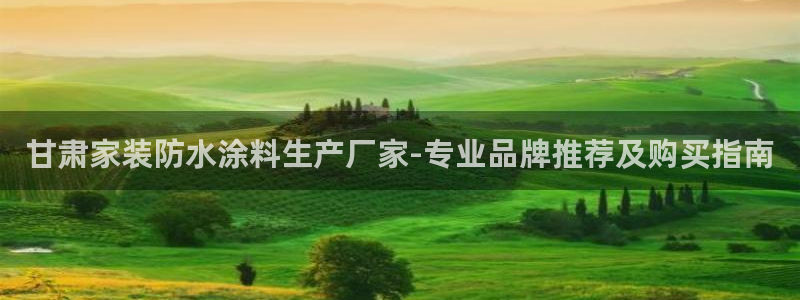 和记平台官网：甘肃家装防水涂料生产厂家-专业品牌推荐及购买指南