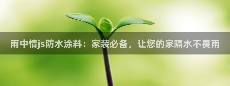 和记平台注册：雨中情js防水涂料：家装必备，让您的家隔水不畏雨