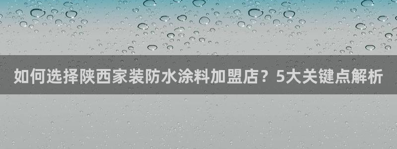 和记官网 公司：如何选择陕西家装防水涂料加盟店？5大关键点解析