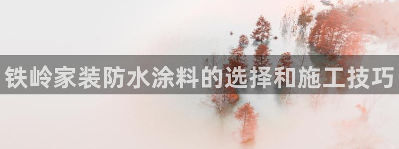 和记官方直营：铁岭家装防水涂料的选择和施工技巧