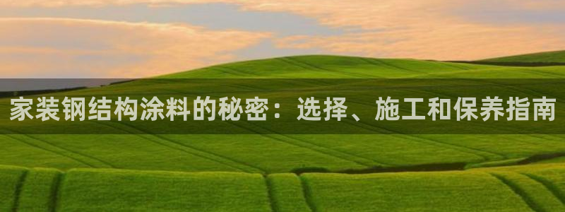 官方和记国际平台登录：家装钢结构涂料的秘密：选择、施工和保养指南