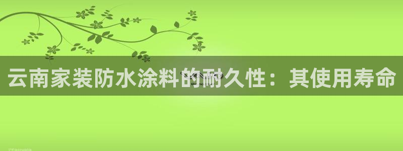 和记官方直营注册导航：云南家装防水涂料的耐久性：其使用寿命