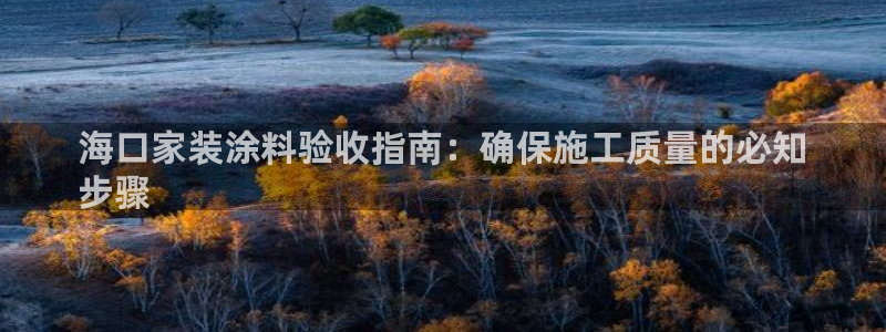 和记 中国首页：海口家装涂料验收指南：确保施工质量的必知
步骤
